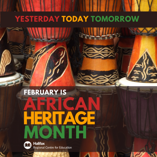 image of African drums, advertising African Heritage month.